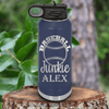Navy Baseball Water Bottle With Addicted To The Diamond Design