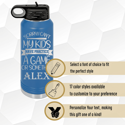 Busy Ballpark Nights Water Bottle