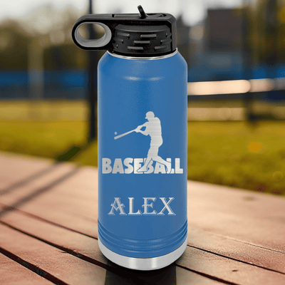 Blue Baseball Water Bottle With Diamond Prodigy Design