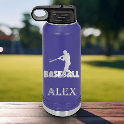Purple Baseball Water Bottle With Diamond Prodigy Design