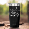 Black Golf Tumbler With Golfers Wedding Party Design