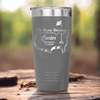 Grey Golf Tumbler With Golfers Wedding Party Design