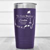 Purple Golf Tumbler With Golfers Wedding Party Design