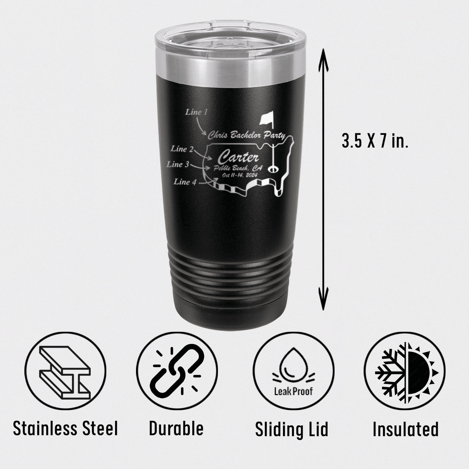 Golfing Bachelor Party Tumbler