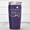 Purple Golf Tumbler With Golfing Bachelor Party Design