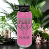 Pink Baseball Water Bottle With Its Game Time Design