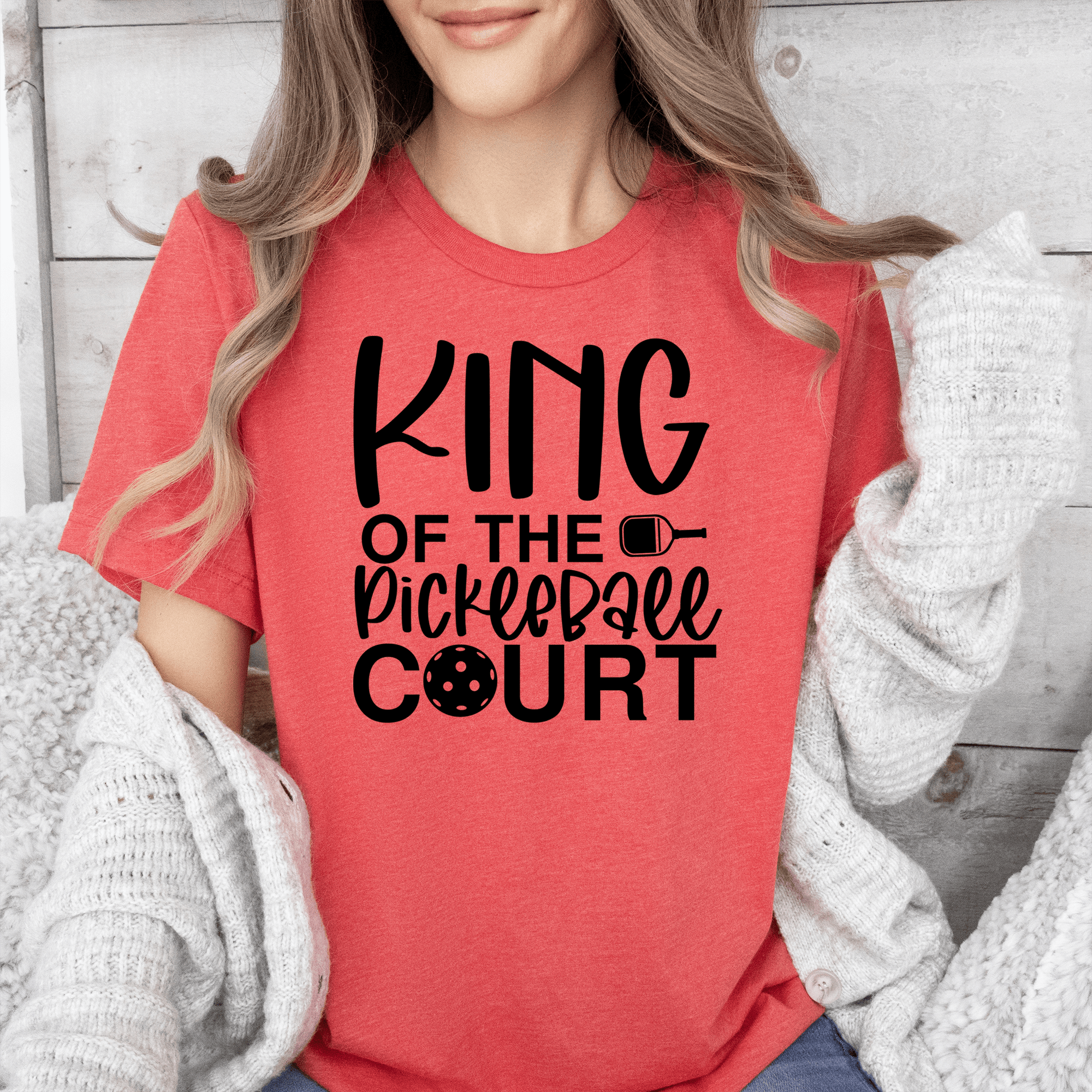 King Of The Pickleball Court Womens T Shirt