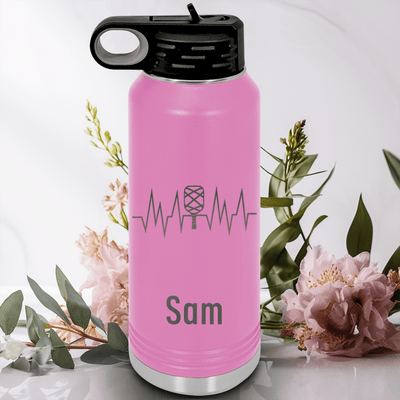 Light Purple Pickleball Water Bottle With Pickle Beats Design
