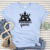 Womens Light Blue T Shirt with Pickle-Queen design