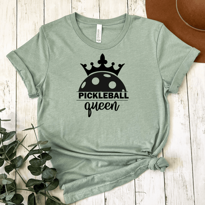 Womens Light Green T Shirt with Pickle-Queen design
