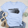Womens Light Blue T Shirt with Pickle-Sport design