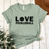 Womens Light Green T Shirt with Pickleball-Love design