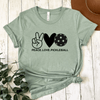 Womens Light Green T Shirt with Pickles-Peach-And-Love design