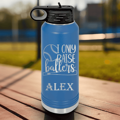 Blue Baseball Water Bottle With Raising Future Mvps Design