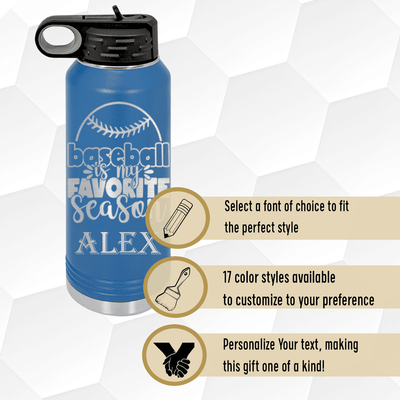 Season Of Home Runs Water Bottle