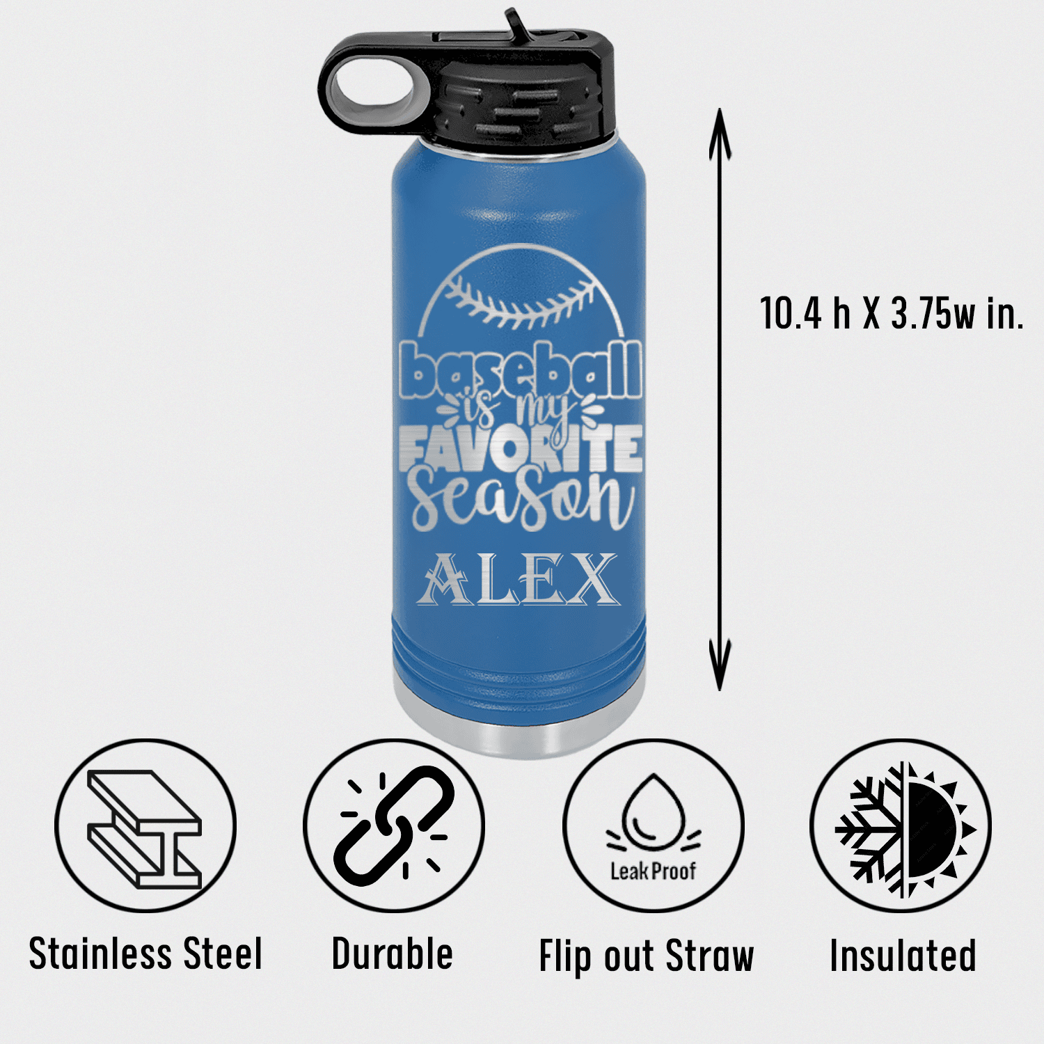 Season Of Home Runs Water Bottle