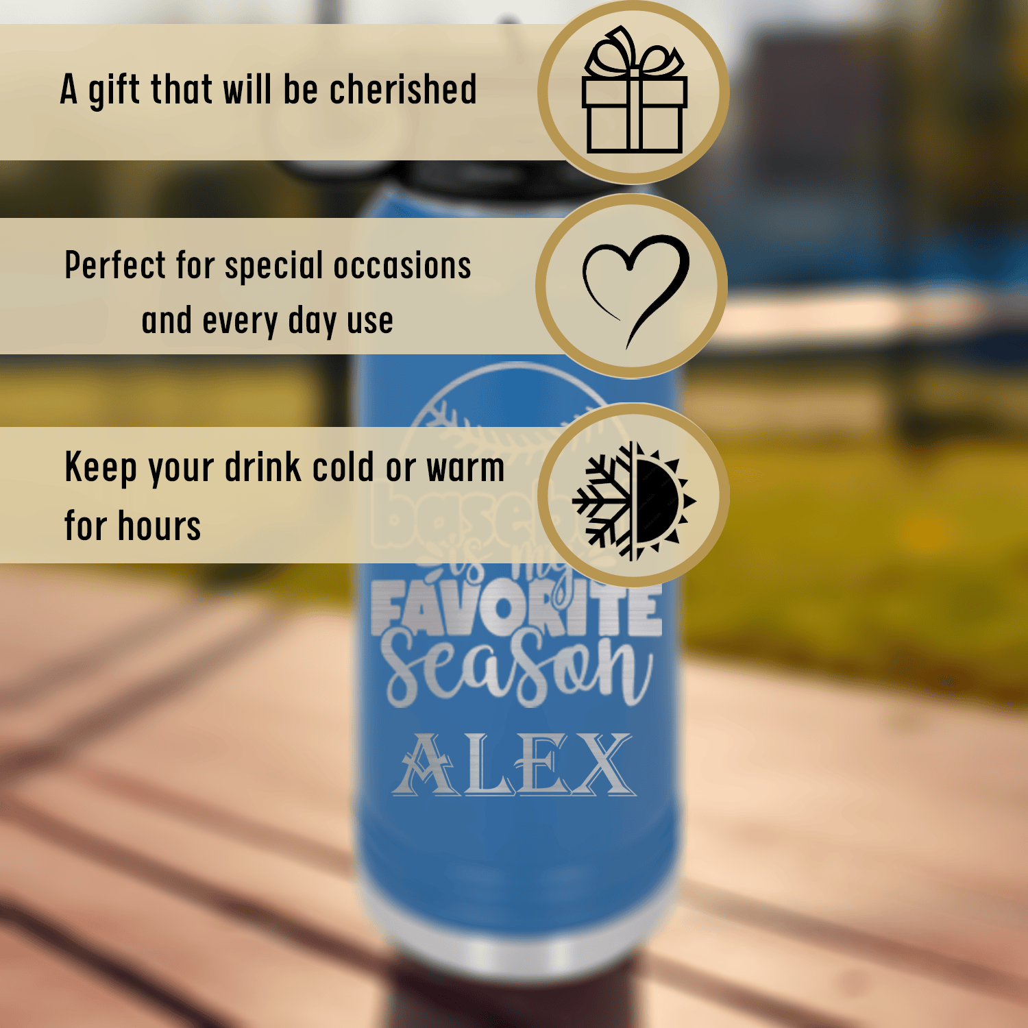 Season Of Home Runs Water Bottle