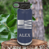 Navy Baseball Water Bottle With Star Spangled Bats Design