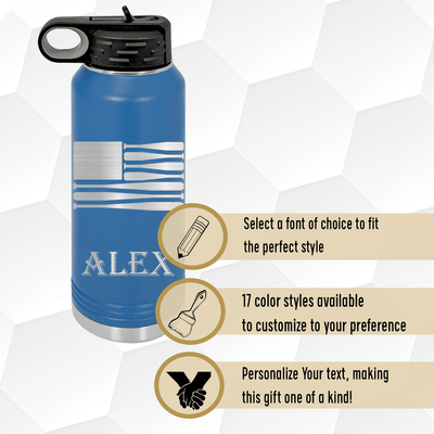 Star Spangled Bats Water Bottle