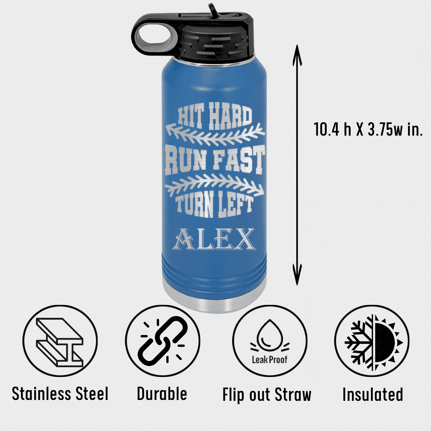 Swing For The Fences Water Bottle