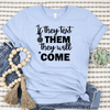 Womens Light Blue T Shirt with Text-Pickle design