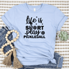 Womens Light Blue T Shirt with That-Pickle-Life design
