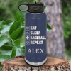 Navy Baseball Water Bottle With The Baseball Routine Design