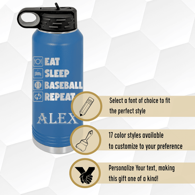 The Baseball Routine Water Bottle