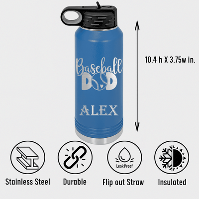 Ultimate Baseball Father Water Bottle