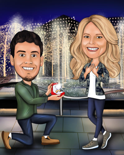 Engagement Proposal Caricature