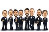 Groomsmen Group Caricature