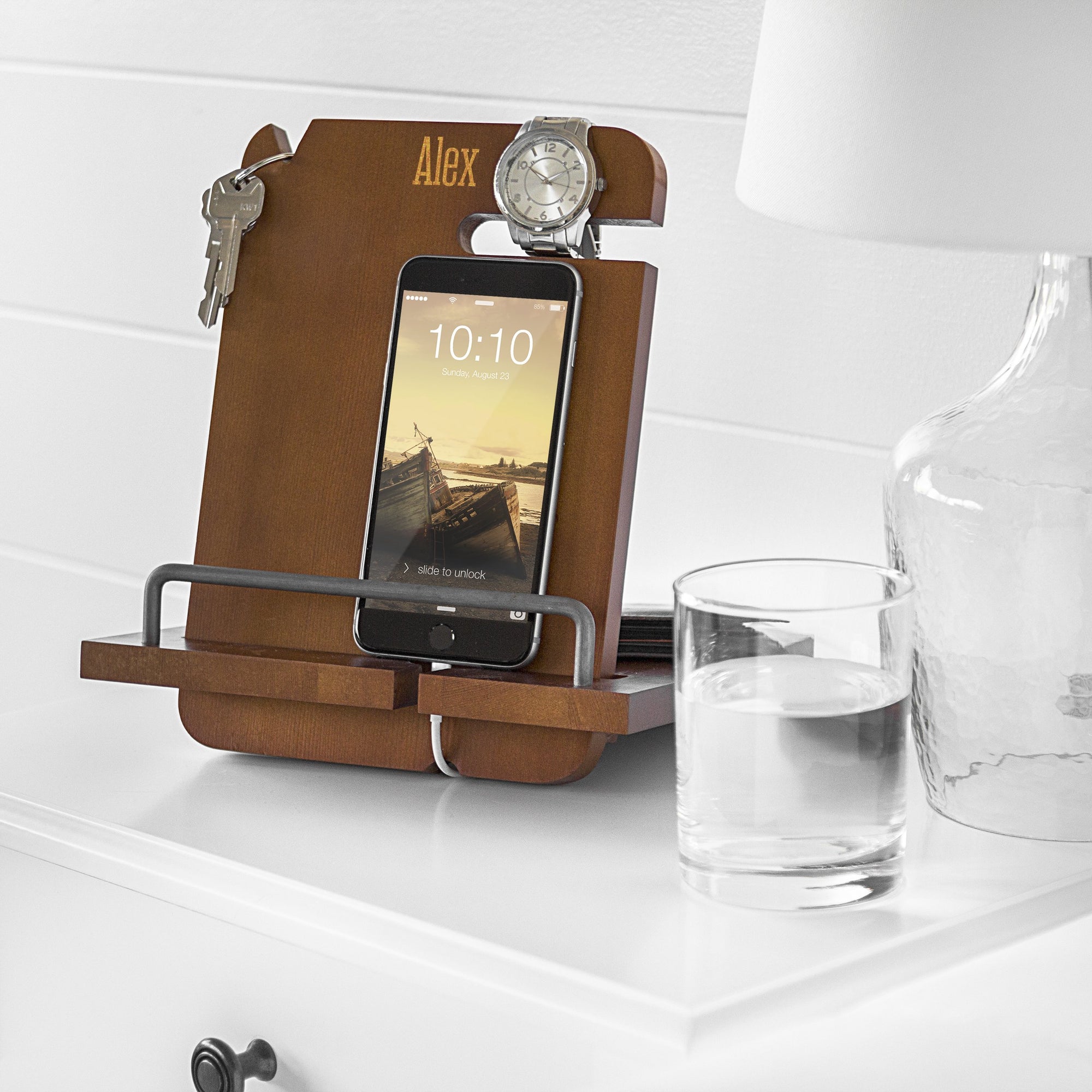 Personalized Docking Station with Iphone