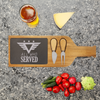 All Who served Wood Slate Serving Tray With Handle
