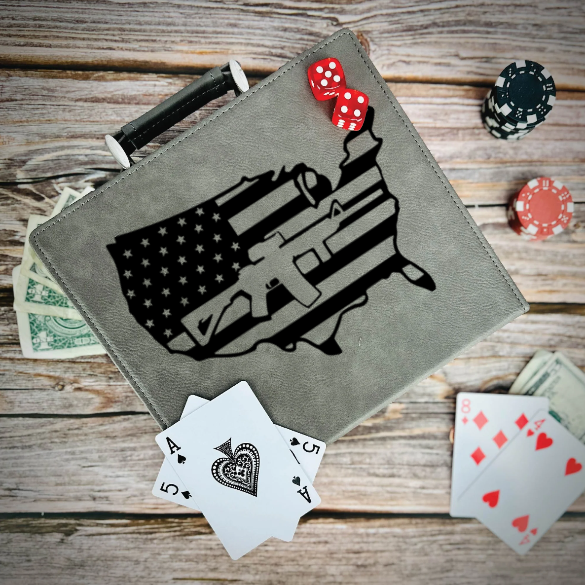American Rifle Poker Gift Set