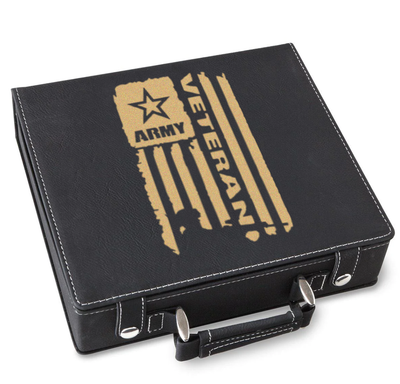 Army Veteran Flag Poker Gift Set