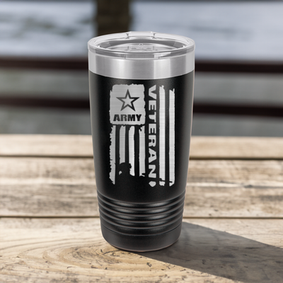 Army Veteran Flag Tumbler