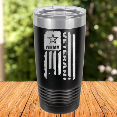 Army Veteran Flag Tumbler