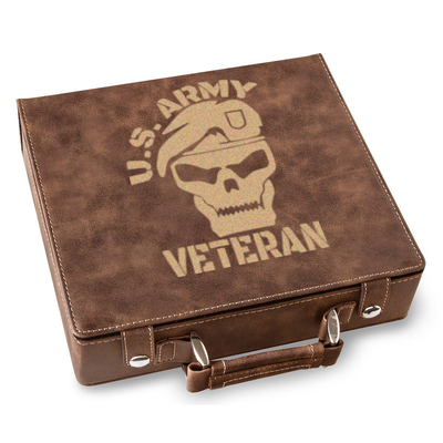 Army Veteran Skull Poker Gift Set