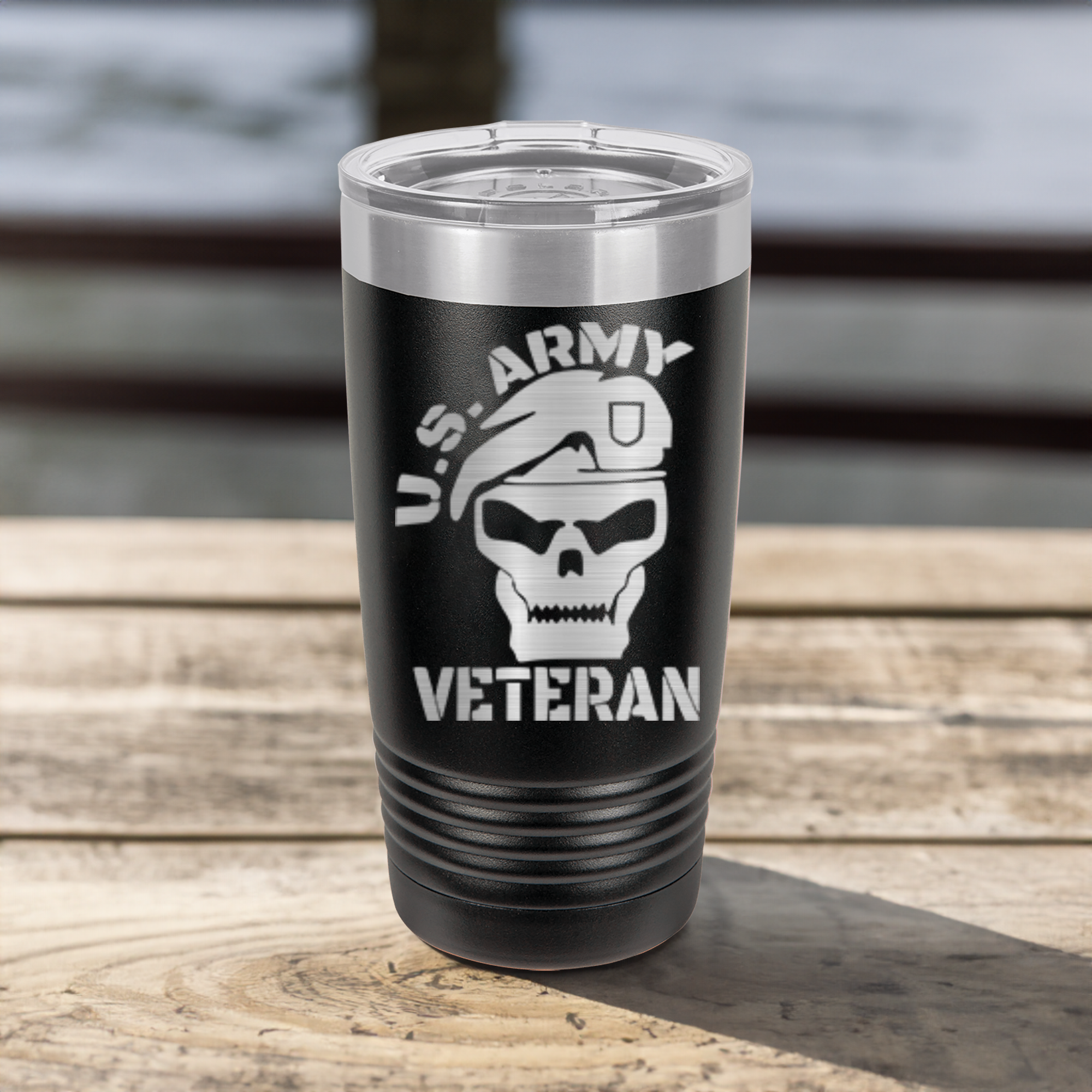 Army Veteran Skull Tumbler
