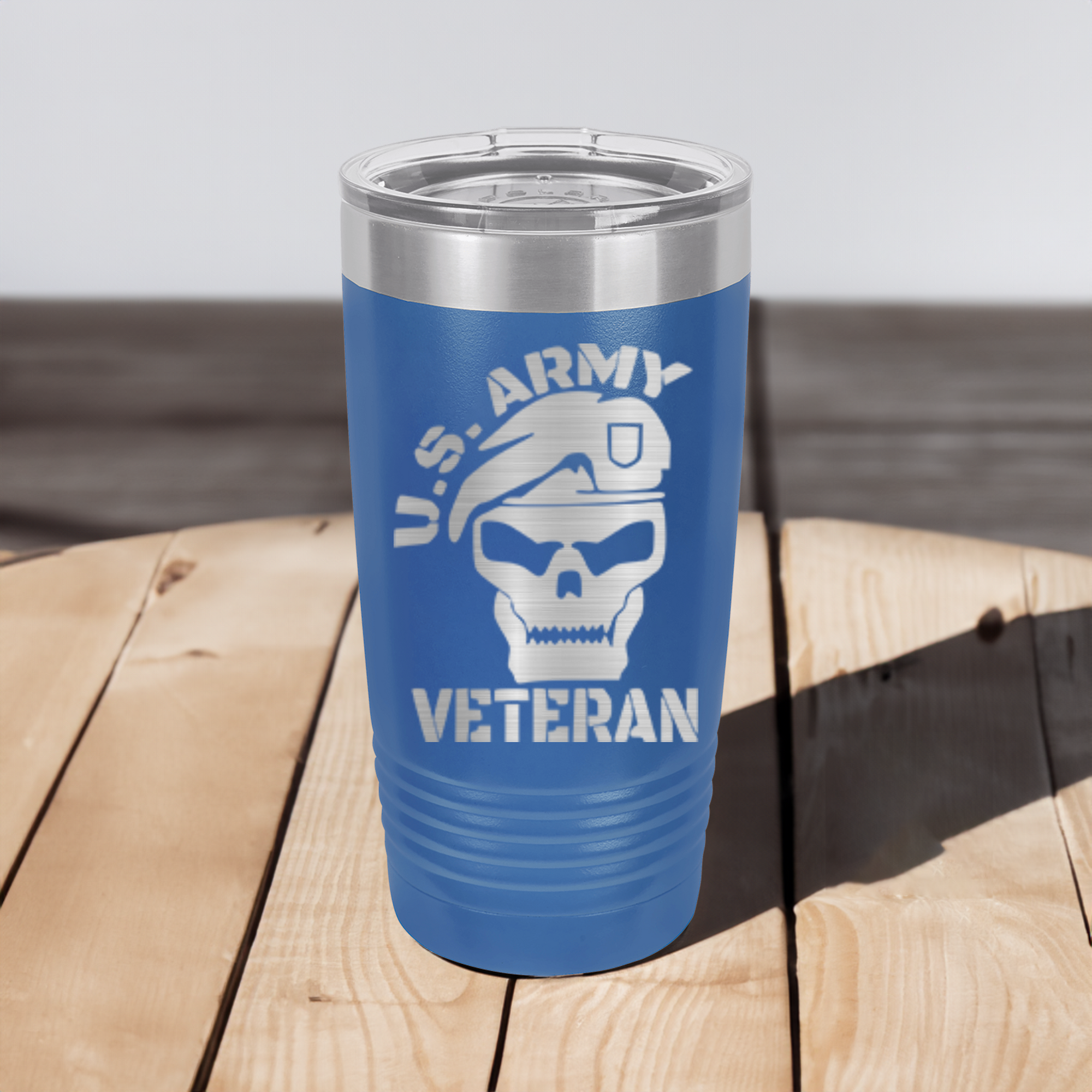 Army Veteran Skull Tumbler