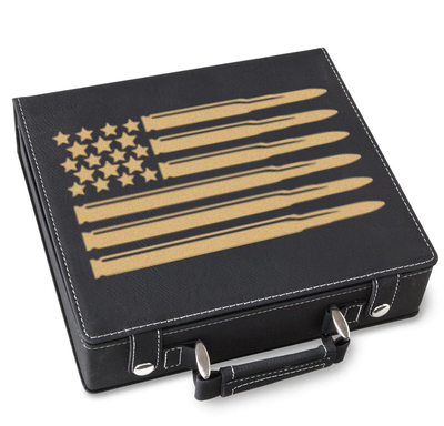 Bullet American Flag Poker Gift Set
