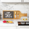 Do It Yourself Im Retired Wood Slate Serving Tray With Handle