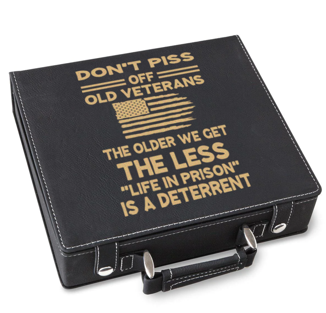 Dont Piss Off Old Veterans Poker Gift Set
