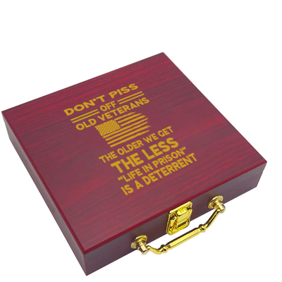Dont Piss Off Old Veterans Poker Gift Set