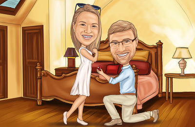 Engagement Proposal Caricature