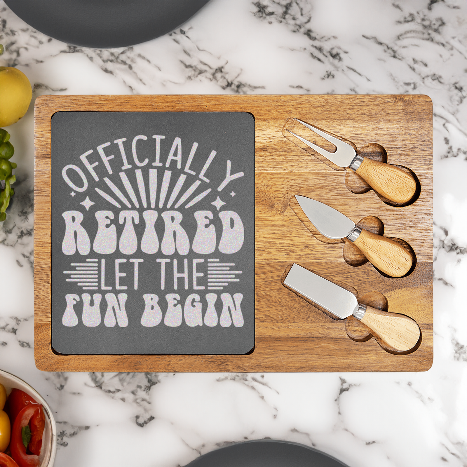 Finally Free Wood Slate Serving Tray