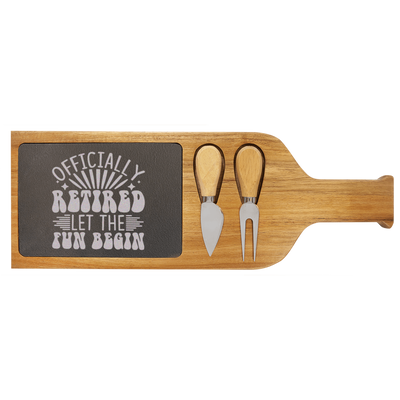 Finally Free Wood Slate Serving Tray With Handle