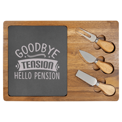 Getting Paid To Relax Wood Slate Serving Tray