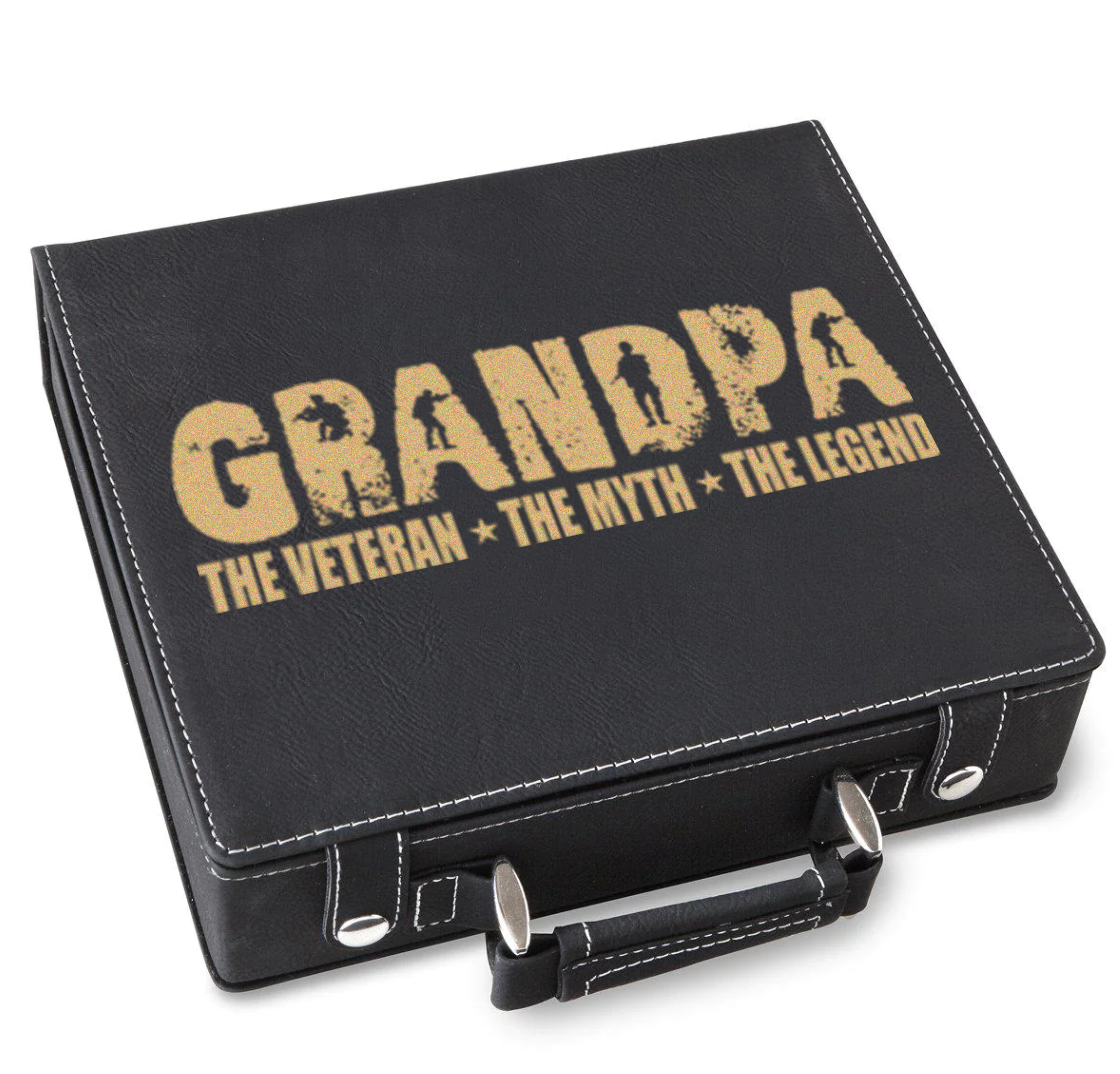 Grandpa Vet Myth Legend Poker Gift Set