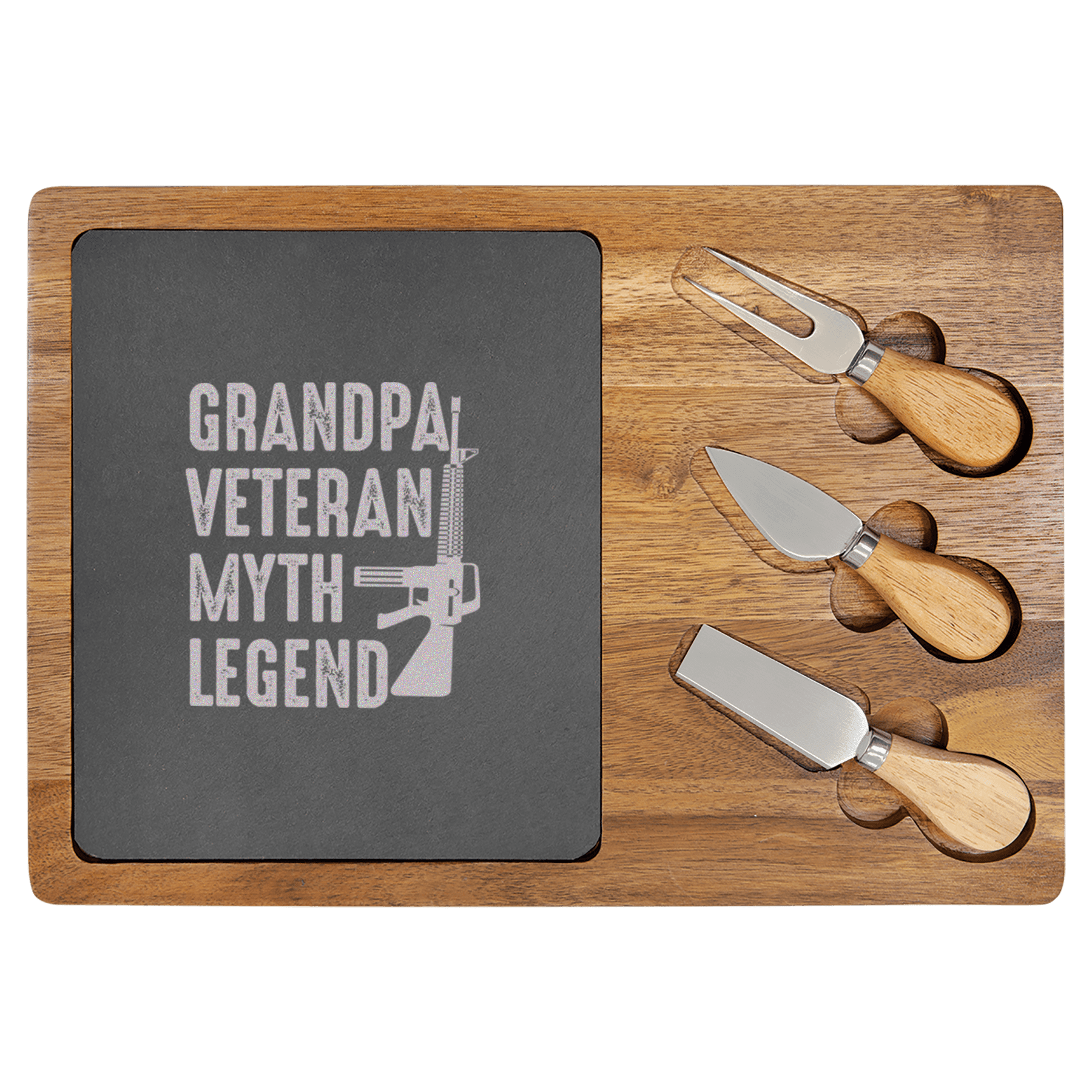 Grandpas A Legend Wood Slate Serving Tray